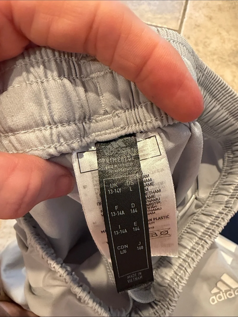 2 pair !! adidas Kids Two-Pack Athletic Shorts — Light Gray & Navy.